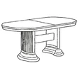 Florence Day Oval dining table 200x105 cm (+50 cm extendable) - walnut