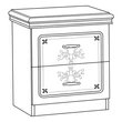 Florence Night table with 2 drawers - beige