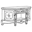 Versailles day MEDIUM TV commode - walnut