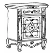 Versailles day Chest of drawers - walnut