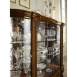 Versailles day 4-glass doors buffet chest of drawers - walnut