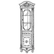Versailles day Corner display cabinet - walnut
