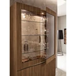 Emozioni Day 2-doors display cabinet with upholstered backing