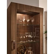 Emozioni Day 1-door display cabinet with wooden backing (opening to the right or left)