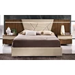 Emozioni Double bedstead with opening bedding container, with upholstered headboard and sides