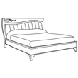 Diadema Double bedstead with upholstered headboard, without Swarovski crystals