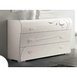 Diadema Chest of drawers with glass top and silver decoration without Swarovski crystals
