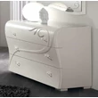 Diadema Chest of drawers with glass top and silver decoration without Swarovski crystals