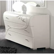 Diadema Chest of drawers with glass top and silver decoration without Swarovski crystals