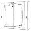 Giulia Cabinet with 2 mirrored sliding doors without Swarovski crystals