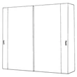 Giulia Cabinet with 2 wooden sliding doors with Swarovski crystals