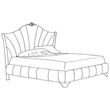 Giulia Upholstered double bedstead