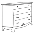 Giulia Chest of drawers with Swarovski crystals