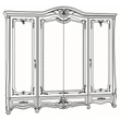 Sovrana 4-doors cabinet - beige, height: 238.3 cm