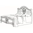 Sovrana Double bedstead with capitonné padded headboard, without Swarovski crystals - walnut