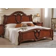 Sovrana Double bedstead with wooden headboard - walnut