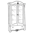 Sovrana Day 2-doors display cabinet - walnut