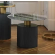 MID Round coffee table with glass top