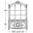 Giove 3-doors Bookcase with 3 drawers