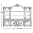 Giove 7-doors Bookcase with 5 drawers