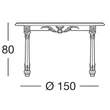 Talia Round dining table 150x150 cm