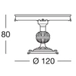 Demetra Round dining table 120x120 cm (+40 cm extendable)