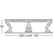 Minerva Dining table 300x130 cm