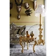 Eolo Round lamp table with marble top