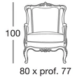 Bergère Armchair, Baroque style “bergère”