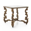 Firenze square-shaped coffee table with glass top