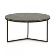 Trio round coffee table with marble top
