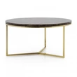 Trio round coffee table with marble top