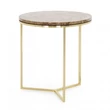 Trio round lamp table with marble top