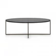 Trio oval coffee table with glass top