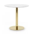 Precious round dining table with marble top 80x80 cm