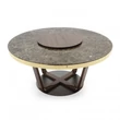 Ermione round dining table with marble top 150x150 cm