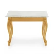 Diomede square-shaped coffee table with marble top