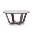 Esteria round coffee table with marble top