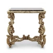 Firenze square-shaped coffee table with marble top