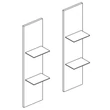 ST Treviso Day DVD holder shelf (2 pcs)