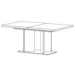 ST Sarah Day Openable dining table 180x104 cm