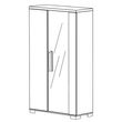 ST Sarah Day 2-doors display cabinet with lighting