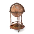 Giunone drink holder globe with interior container, of beech wood