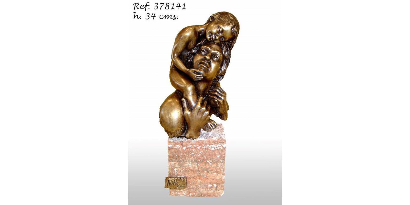 Image of Apa fiával, torzó bronz szobor