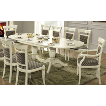 Treviso Day ovális étkezőasztal 160x100 cm (+2x40 cm hosszabbítható) - fehér kőris
