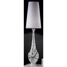 Nagyméretű kerámia lámpa, eredeti Swarovski kristályokkal - fehér, platina