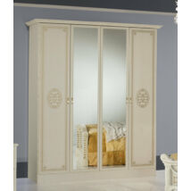 DI Amalfi 4-ajtós szekrény, 2 tükrös ajtóval - bézs