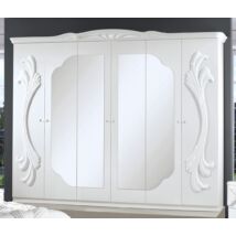 H2 Gina/Vanity 6-ajtós gardróbszekrény, 4 tükrös ajtóval