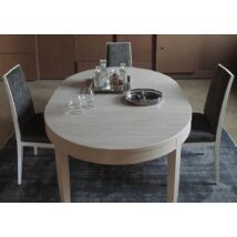 Eden Day kerek étkezőasztal 120x120 cm (+50 cm hosszabbítható), faerezet nélkül, sima felülettel
