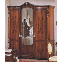 PI Barocco 3-ajtós gardróbszekrény, 1 tükrös ajtóval